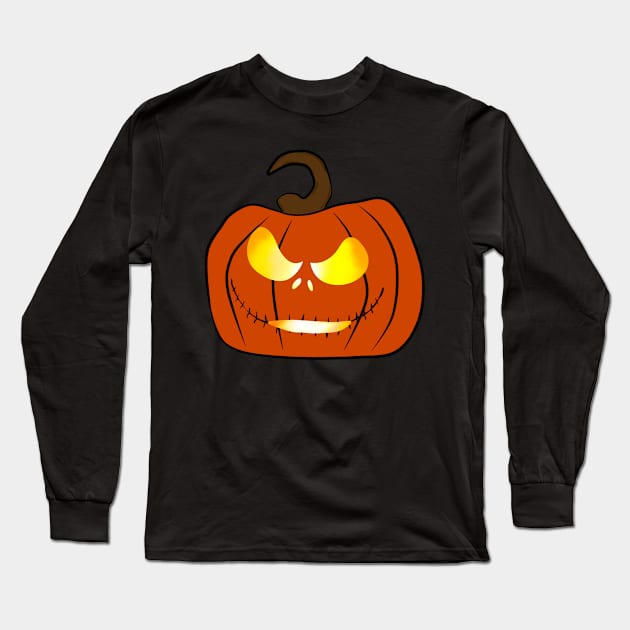 Pumpkin King Jack Long Sleeve T-Shirt by CaveofNerdom